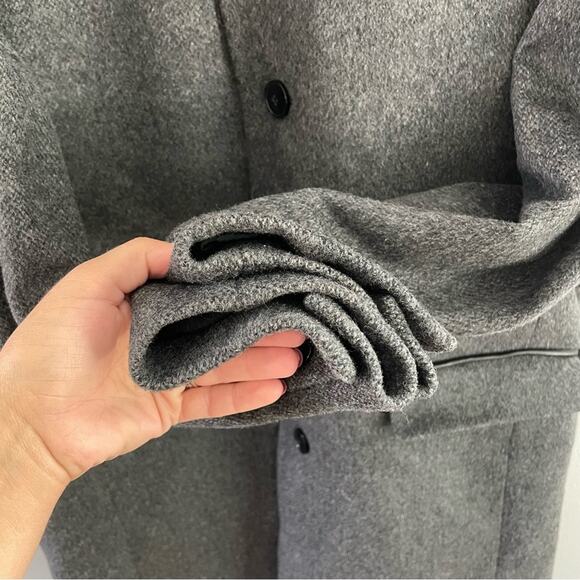 The Kooples Men’s Grey Pienza Coat Overcoat Pea Coat Buttons Mid-Length Business - Picture 3 of 13